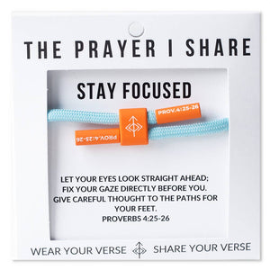 The Prayer I Share - STAY FOCUSED Cord Bracelet | Christian Athletes