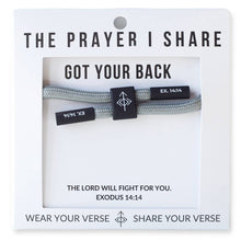 The Prayer I Share - GOT YOUR BACK, Christian Cord Bracelet