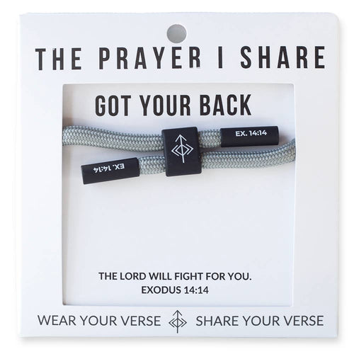 The Prayer I Share - GOT YOUR BACK, Christian Cord Bracelet