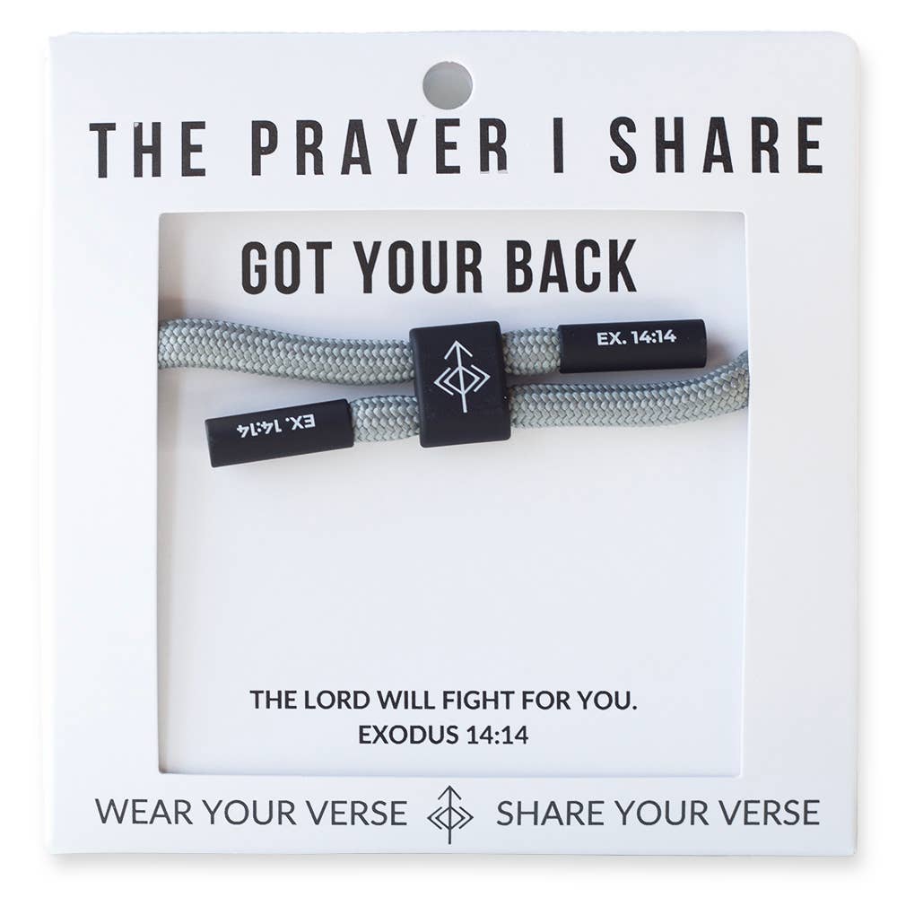 The Prayer I Share - GOT YOUR BACK, Christian Cord Bracelet