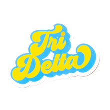 Over The Moon Greek - Sorority RETRO Script Decal Sticker: Chi Omega