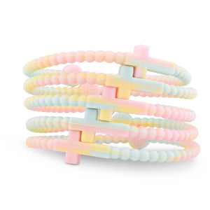 Jesus Bracelets (silicone cross bracelets): Pastel (1 bracelet) / Small