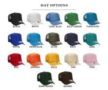 La Fête Goods - MAHJ Trucker Hat: Neon blue