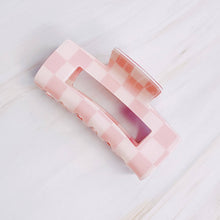 Ellison+Young - Checker Lovers Hair Claw: Pink