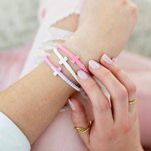 Ryan & Rose - Jesus Bracelets (silicone cross bracelets): Confetti (5 pack) / Small