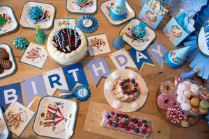 Party Partners - Blue Happy Birthday Banner