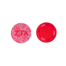 Over The Moon Greek - Sorority Reversible Sided Acrylic Floral Coaster: Phi Mu