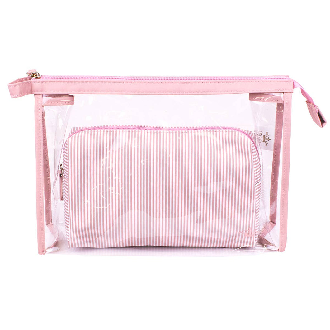The Royal Standard - Mia Cosmetic Set   Pink   12x8.25x3.5   Set of 2