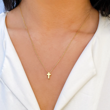Faith & Life Christian Brands - NEW! Waterproof Dainty Floating Cross Necklace: Gold