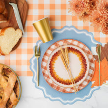 Gatherings by Curated Paperie - Orange Gingham Paper Table Runner