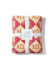 Gracefully Made Art - Chi Omega Flannel Fleece Blanket, Sorority