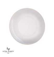 Luxe Party - Round Clear • Gold Plastic Plates | 10 Pack: 10 Plastic Pates / 10.25" Dinner Plates