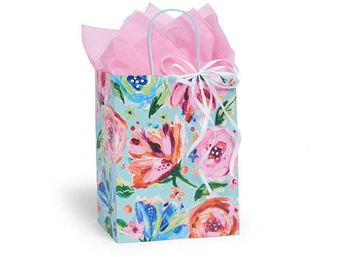 Posh Peonies Paper Gift Bags: Cub 8x4.75x10