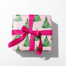 Gert & Co - Pink Christmas Gift Wrap | Christmas Trees on Pink