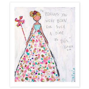 Tricia Robinson Art - Confetti Esther Print: 8"x10" / Brunette