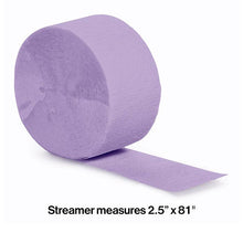 Bulk Party Decor - Bulk Luscious Lavender Crepe Streamer 81 ft (12 per Case)