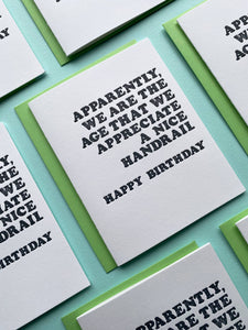 Richie Designs - We Appreciate a Nice Handrail - humor Birthday