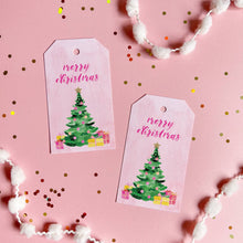 Gert & Co - Pink Christmas Tree Holiday Gift Tags, Set of 8