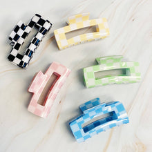 Ellison+Young - Checker Lovers Hair Claw: Pink