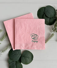 EnFete, LLC - Blush Pink Mahjong Tile Cocktail Napkins | Set of 16