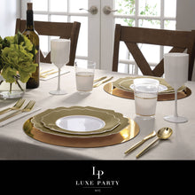 Luxe Party - Scalloped Gold Plastic Plates | 10 Pack: 10.7" Dinner Plates