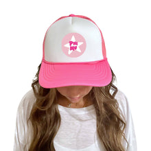 Alpha Delta Pi - Sorority 2-Tone Trucker Hat - Choose your Design/Pattern: 3-Stripe love (rectangle) / Alpha Delta Pi - Lt. Blue Hat