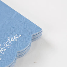 Gatherings by Curated Paperie - Floral Elegance Blue Beverage Napkins