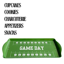 Sprinkles & Confetti Party Supplies - Green Football GameDay Melamine Tray for Appetizers & Tailgate Parties