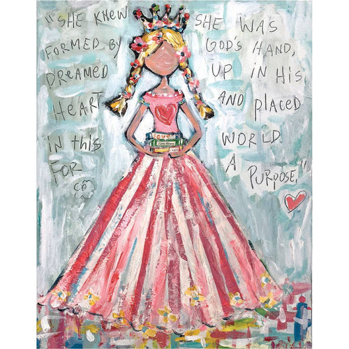 Tricia Robinson Art - Heart and Crown Girl Print: 8