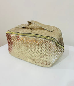 Gold Makeup bag