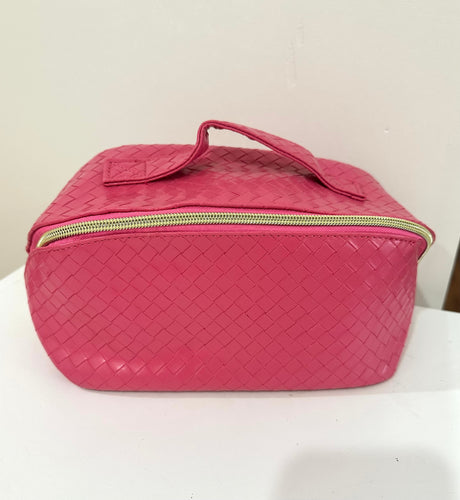 Pink makeup bag