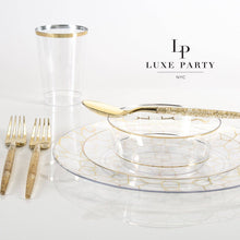 Luxe Party - Luxe 9 Oz Clear Plastic • Gold Plastic Cups | 20 Cups