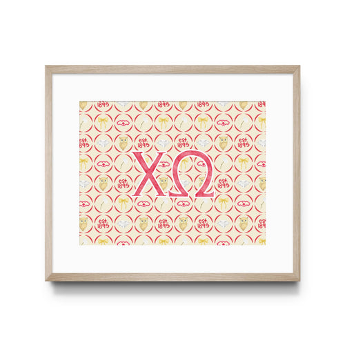 Gracefully Made Art - Chi Omega Art Print, Sorority: 5x7