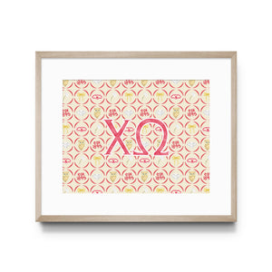 Gracefully Made Art - Chi Omega Art Print, Sorority: 5x7