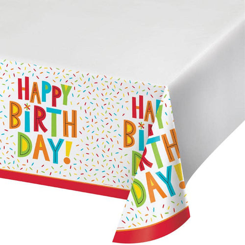 Bulk Party Decor - Birthday Fun Plastic Tablecloths, 1/Pkg