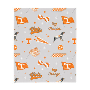 Gracefully Made Art - Tennessee Flannel Fleece Blanket, Collegiate