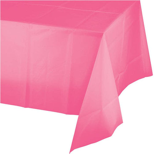 Bulk Party Decor - Candy Pink Value Friendly Plastic Table Cover, 1/Pkg
