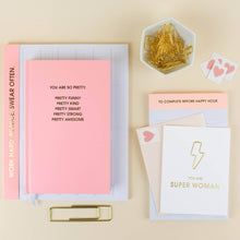 Chez Gagné - You Are So Pretty - Hardcover Daily Journal - Sunset Pink
