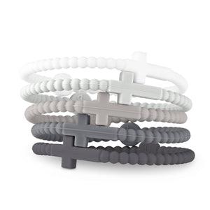 Ryan & Rose - Jesus Bracelets (silicone cross bracelets): Confetti (5 pack) / Small