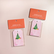 Gert & Co - Pink Christmas Tree Holiday Gift Tags, Set of 8