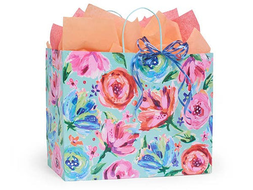 Posh Peonies Paper Gift Bags: Vogue 16x6x12