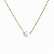 Ellison+Young - So Very Blessed Cross Necklace – Waterproof Gold Chain: Blue