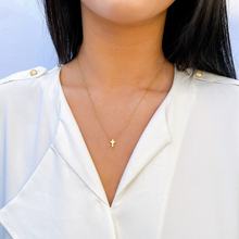Faith & Life Christian Brands - NEW! Waterproof Dainty Floating Cross Necklace: Gold