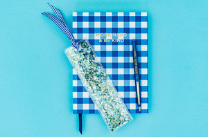 Taylor Elliott Designs - *ON SALE* Bookmark - Blue + Green Confetti