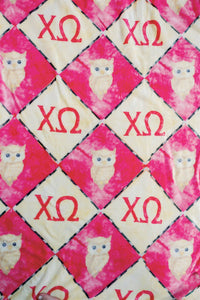 Gracefully Made Art - Chi Omega Flannel Fleece Blanket, Sorority