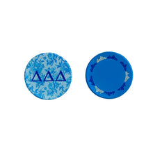 Over The Moon Greek - Sorority Reversible Sided Acrylic Floral Coaster: Alpha Chi Omega