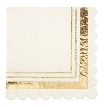 Sophistiplate - Cocktail Napkin Gold & White/20 pkg