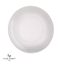 Luxe Party - Round Clear • Gold Plastic Plates | 10 Pack: 10 Plastic Pates / 10.25" Dinner Plates