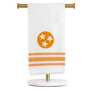 The Royal Standard - Tennessee Star Hand Towel   White/Orange   20x28