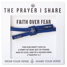 The Prayer I Share - FAITH OVER FEAR Bracelet, Christian Cord Bracelet | Military